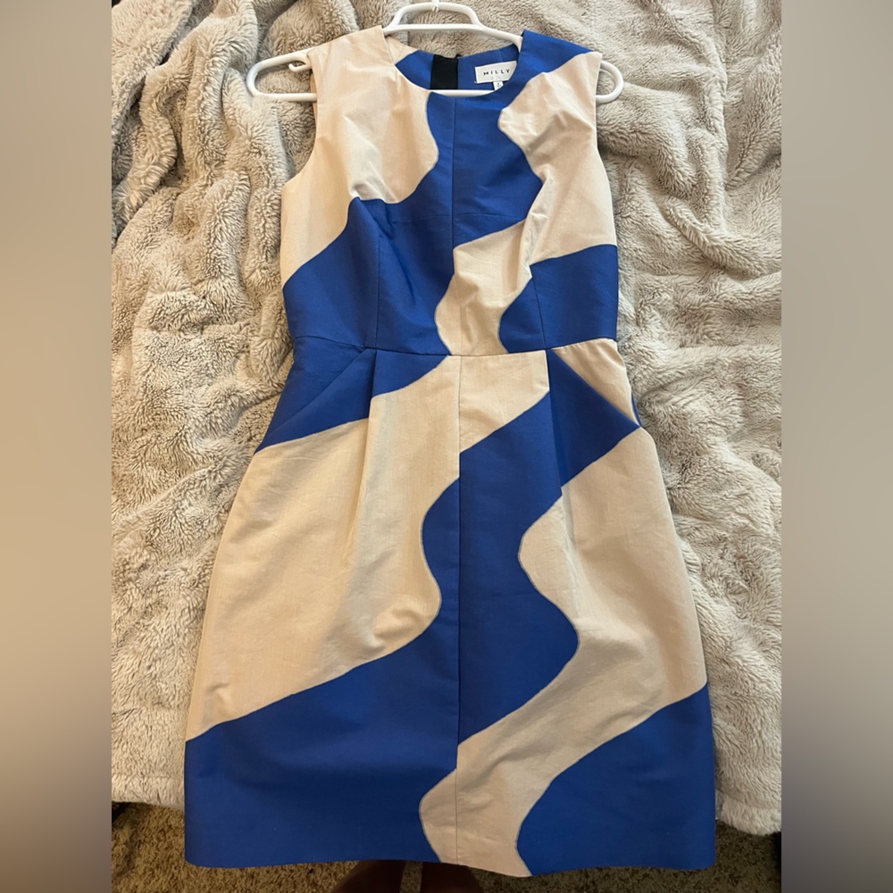 Blue and Cream Milly Dress